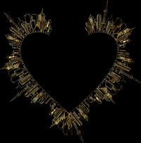 AI Generated Tokyo Skyline Frame 8 Gold
