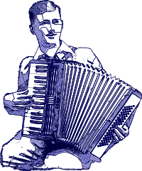 Man with an Accordion - Blue Remix