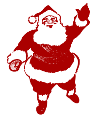 Retro Red Santa