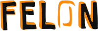 Felon black and orange text