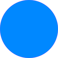 Circle approximated by a Bezier path
