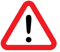 Warning triangle UK road sign