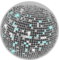 Disco ball blue party 309645