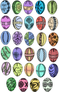Decorated Easter Eggs - Colour Remix