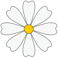 Flower Daisy 8 Petal - Colour Remix