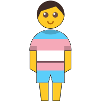 Transgender pre-teen boy emoji symbol 
