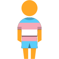 Simple transgender child or boy symbol 