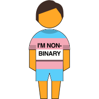 Non-binary transgender child in sports kit