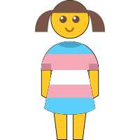 Transgender trans girl smiling emoji 