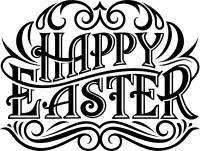AI Generated Happy Easter Typography