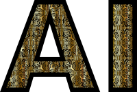 AI Typography PCB Gold