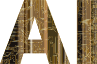 AI Typography PCB II Gold Outlines 2