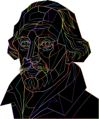 AI Generated Shakespeare Line Art Polyprismatic
