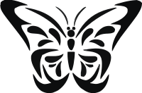 Black butterfly with transparency