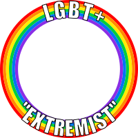 LGBT Pride Extremist round frame