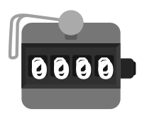 Mechanical Clicker Counter with Bigger Digits Reset to Zero 0000