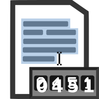Text Document Word Count Icon