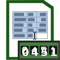 Excel Spreadsheet File Word Count Icon
