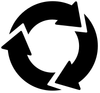 3 looping arrows black