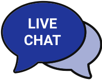 Blue live chat icon