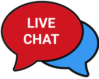 Live chat red blue bubbles