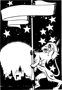 Lion with Stars Frame
