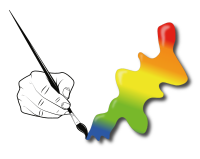 Brush with a Rainbow Splash