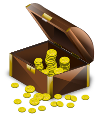 Coins in a Treasure Chest
