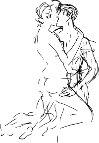 Couple in embrace