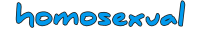 homosexual word blue handwriting font 