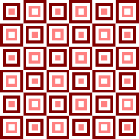 Chessboard made out of set of squares