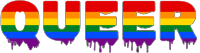 Queer in LGBTQ pride graffiti effect