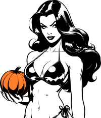 Woman holding pumpkin
