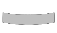 Silver curved banner