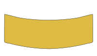 tall curved gold banner