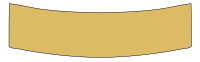 gold banner with outline curve