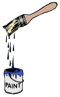 Paint and Brush - Blue