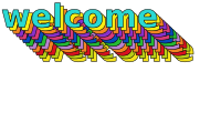 Welcome example code - 10 multicolored words