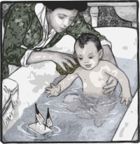 Mother Washes Baby - Colour Remix
