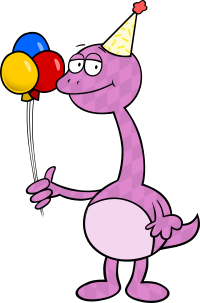 Monster Holding Balloons
