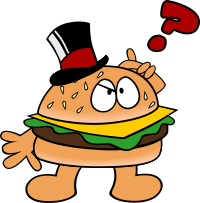 Burger Man Thinking