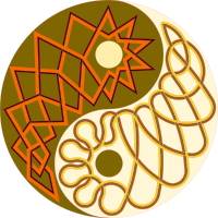 Yin yang with internal Celtic knots 2