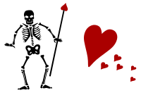 Skeleton and Hearts