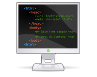 Flat screen with html code (original by flomar)
