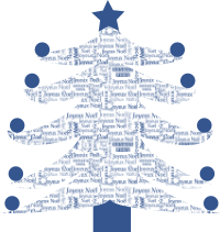 Sapin de Noël bleu