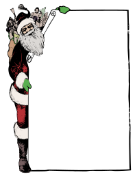 Santa Frame - US Letter Size - Color Remix