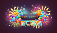 Happy New Year 2025 with Badge