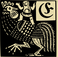 Illustrated initial from a German fairytale book (1919 edition)