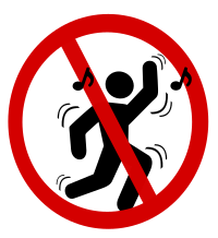 No Dancing Sign