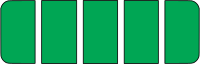 Battery fully charged green 5 out of 5